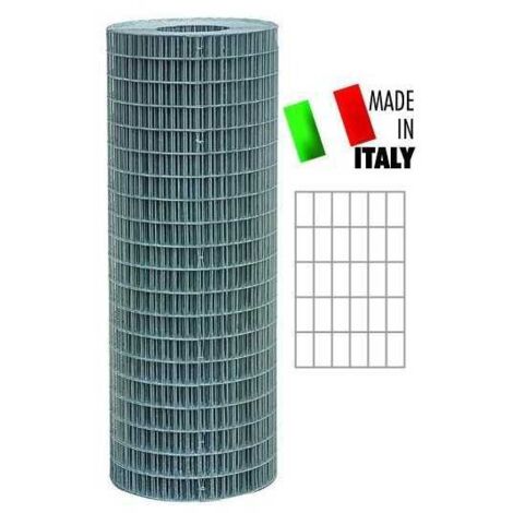 Red de soldadura eléctrica galvanizada 25X50 F13 Mt.25 H.Cm. 150