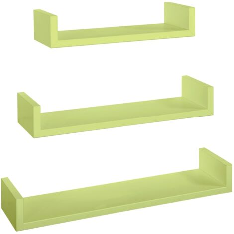 Estantes de pared conjunto de 3 pc mod. Calamita Verde