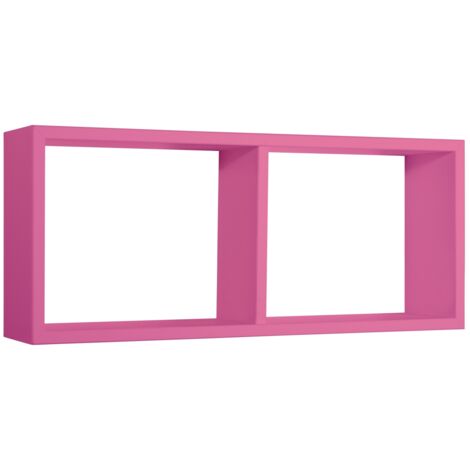 Estante rectangular de pared 2 compartimentos mod. Morgana Fucsia (1/5)