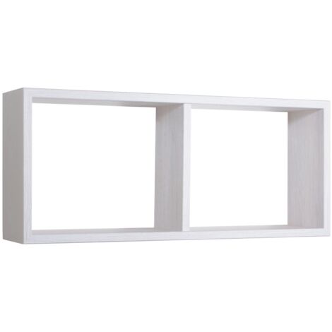 Estante rectangular de pared 2 compartimentos mod. Morgana Roble imperial (1/5)