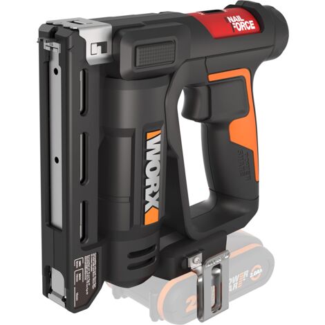 Grapadora Worx WX843.9 de 20 voltios para grapas de 6 a 14 mm y clavos de 15 mm (cuerpo de la máquina)