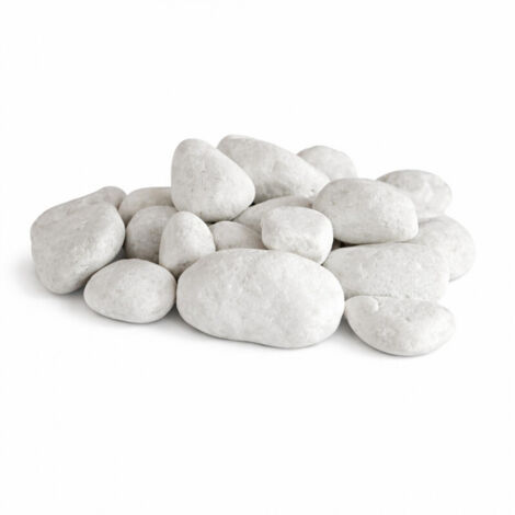 Juego de 24 piedras decorativas blancas Divina Fire para chimeneas de bioetanol y biochimeneas.