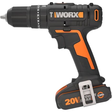Taladro atornillador de impacto Worx WX370.1 de 20 V y 50 Nm con portabrocas de 13 mm para taladrar y atornillar. (1/5)
