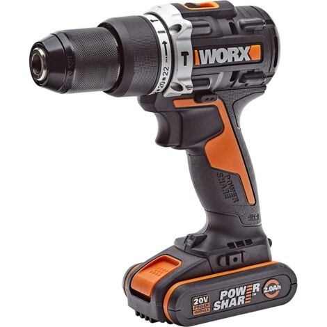 Worx WX352 - Taladro Percutor Brushless 20V 2.0Ah 2 Bat - herramienta profesional duradera, calidad garantizada, envío en 24h (1/5)