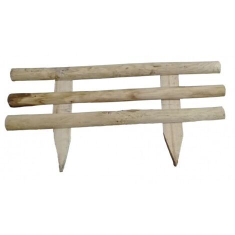 Paquete de 2 unidades de Mini Cerca Circe Dim. 100Xh30/50 cm en madera de castaño Alce (1/2)