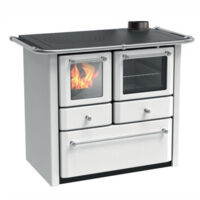 Cocina de leña Gaia 4,5 Blanca Lincar
