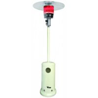 Estufa de exterior hongo redondo Vigor con farol de gas blanco