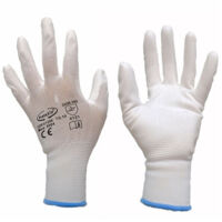 Guantes de poliuretano blancos 9 Protexio 01262