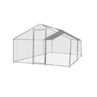 Recinto de acero galvanizado para animales de 3 x 4 m, techo de lona, 2,2 m de altura, para gallinas o conejos – ENC304025GJM Forest