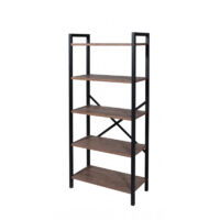 Estantería de 5 estantes en madera y metal 62L x 29,5P x 130H Sanitec