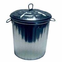 Bote de basura de lata con tapa L 18 Ladydoc 03476