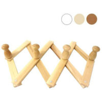 Perchero de madera extensible de 10 plazas blanco extra