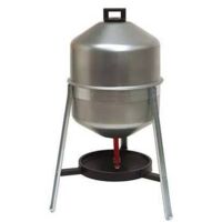 Bebedero para pollos de acero con soporte de 30 litros