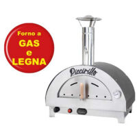 Horno híbrido de madera y gas para pizzas con cocción directa sobre piedra Bella Napoli Piccirillo
