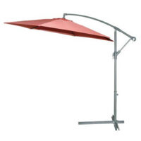 Sombrilla lateral de aluminio verde de 300 cm
