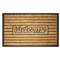 Felpudo Brixo Cocorub Welcome 40x80 cm – Fibra de Coco, Base de Goma, Diseño Welcome
