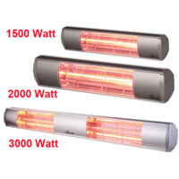 Termo-patio infrarrojos para exteriores 2000 W – Sol de Medianoche resistente IP65 – Niklas