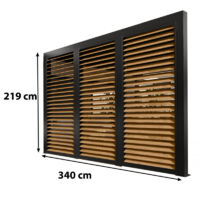 Persianas Mobili para Lado de 3,6 m en Aluminio Similar Madera para Modelo Pérgola para 3630 y 3660