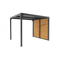 Pérgola bioclimática de aluminio 240x300 gris antracita
