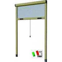 Mosquitera de aluminio Hu-Firma vertical, color bronce, 160x170 cm
