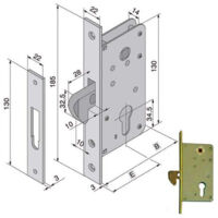 Cerradura para madera Inf. 026.60.00.0 Welka