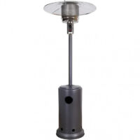 Calefactor infrarrojo de GLP para exterior Syntesy, acabado gris, altura 210 cm, 5-12 kW