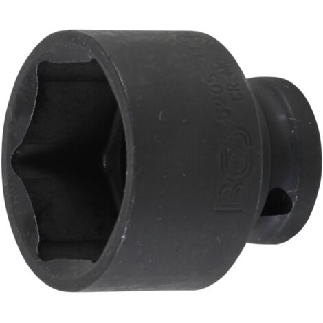 Kraft-Steckschlüssel-Einsatz Sechskant  Antrieb Innenvierkant 12,5 mm (1/2")  SW 34 mm (1/4)