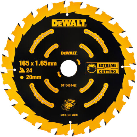 DeWalt DT10624-QZ Kreissägeblatt 165 x 20 mm, 24 Zähne, Holz