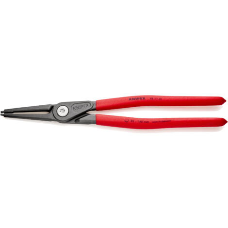 KNIPEX 48 11 J4 SB Präzisions-Sicherungsringzange für Innenringe in Bohrungen mit rutschhemmendem Kunststoff überzogen grau atramentiert 320 mm