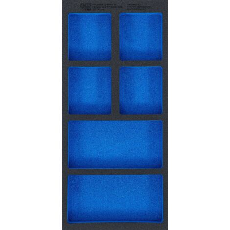 BGS Werkstattwageneinlage 1/3 leer: 6 Ablagefächer 408 x 189 x 32 mm - 74361 (1/2)