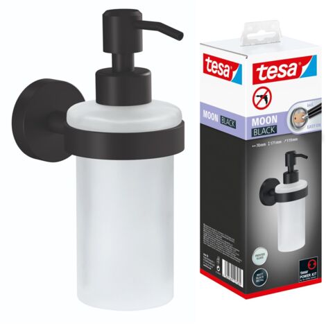tesa MOON BLACK 40565-00000-00 Seifenspender 200 ml Schwarz (matt), Glas satiniert (1/5)