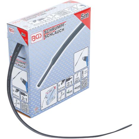 BGS Schrumpfschlauch-Box schwarz Ø 8 mm 5 m - 6852 (1/4)