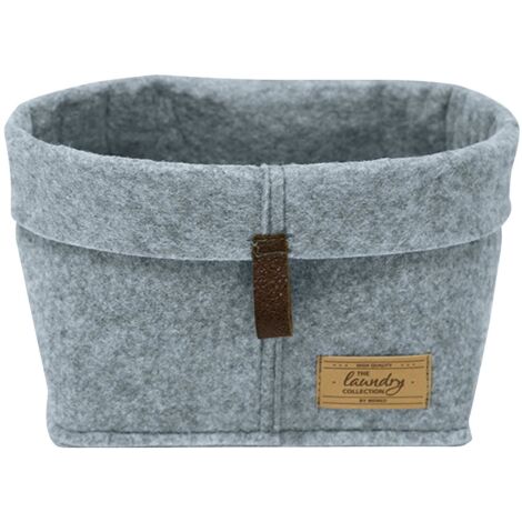 Kosmetik-Organizer FELI, Filz-Imitation, grau, 18 x 13 x 12 cm, Wenko