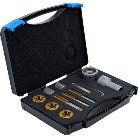 Bgs Technic – Gewindebohrer-/Schneideisen-Set 12-tlg. – Für Radmuttern und Bolzen – M12 x 1,25 / M12 x 1,50 / M14 x 1,50 – Inklusive Gewindelehre (1/5)
