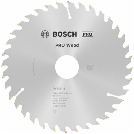 Bosch PRO Wood Kreissägeblatt 165 x 2,6 x 30 mm - 2608640603