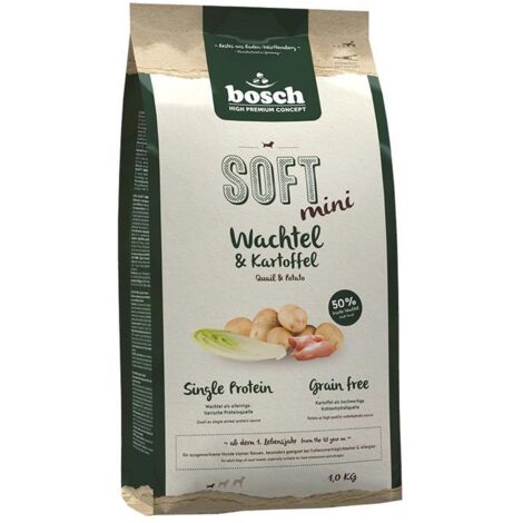 Bosch HPC Soft Mini Wachtel & Kartoffel 1 kg Trockenfutter