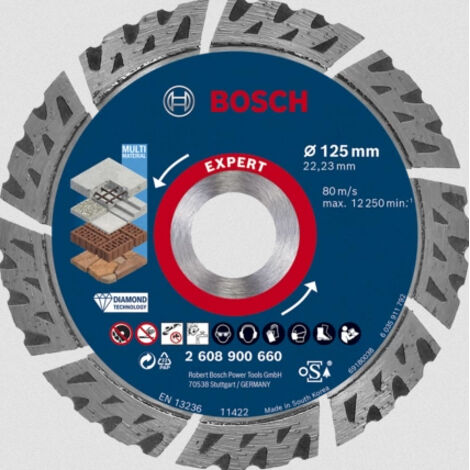 Diamanttrennscheibe Multi-Material Expert BOSCH 125 mm - 2608900660