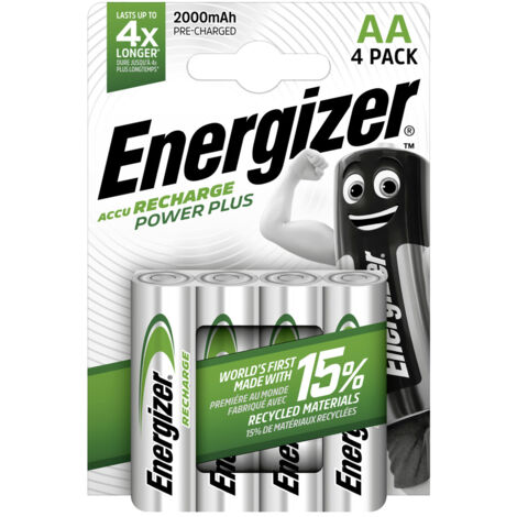 Wiederaufladbarer Akku energizer power plus hr6 2000mah aa pack 4