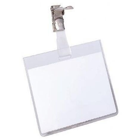 Namensschild 90 x 60 mm (B x H) drehbarer Clip transparent 25 St./Pack. (1/4)