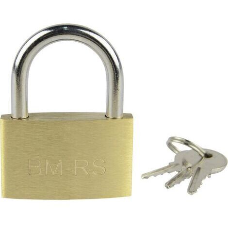 Brüder Mannesmann M  413-40 Vorhängeschloss 38 mm verschieden schließend   Goldgelb Schlüsselschloss (1/2)