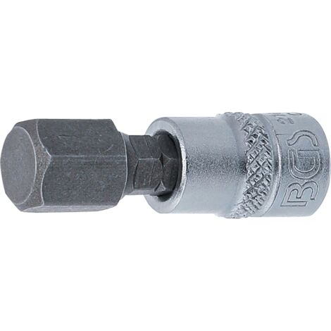 BGS Bit-Einsatz Antrieb Innenvierkant 6,3 mm (1/4&quot) Innensechskant 10 mm - 2161-10 (1/2)