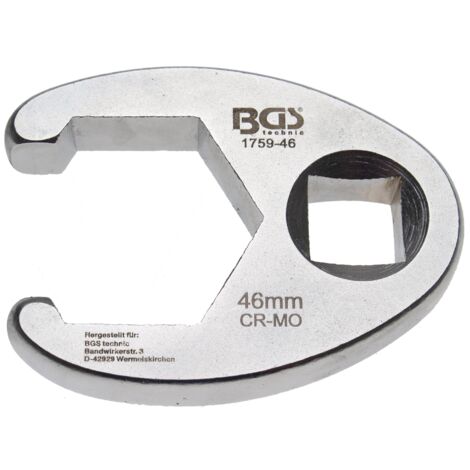 BGS Hahnenfußschlüssel Antrieb Innenvierkant 20 mm (3/4&quot) SW 46 mm - 1759-46