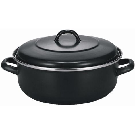 Kölner Bräter 24 cm schwarz matt emailliert (1/2)