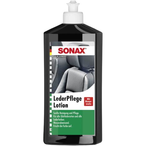 SONAX Leder Pflege Lotion 500ml Glatt u. Kunstleder Motorrad Kombis, Taschen
