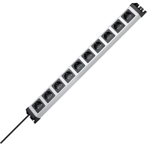 Kopp 227120011 Steckdosenleiste 10fach Grau, Schwarz Schutzkontakt 1 St.
