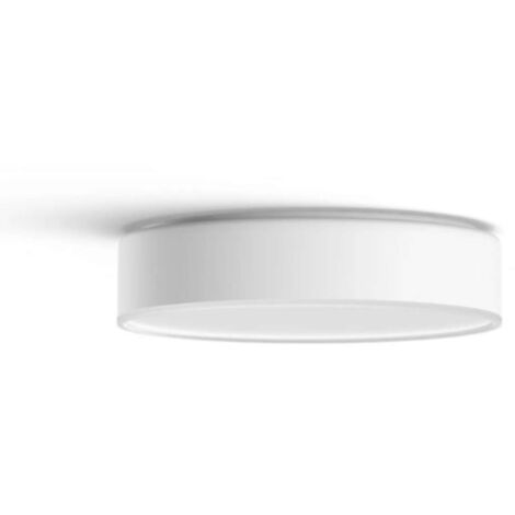 Philips Hue Smarte Beleuchtung - Smarte LED-Deckenleuchte, Durchmesser 26 cm, 9,6 W, dimmbar, mit Controller, weißes Licht, weiß 915005996401