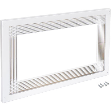 Emuca Mikrowellenrahmen, für den Einbau in Küchenzeilen, Modul 600mm, 600x400mm, Kunststoff, weiss