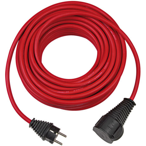 Brennenstuhl Baustellen-Verlängerungskabel, 10 m Kabel IP44, rot