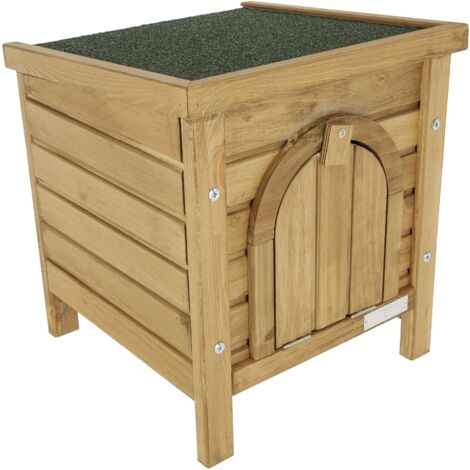 KERBL Kleintierhaus Outdoor (L x B x H 36 x 36 x 40 cm, lasiertes Holz) 82740