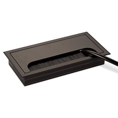 Kabeldurchlass CAVO Kabeldose eckig 160 x 80 mm schwarz eloxiert